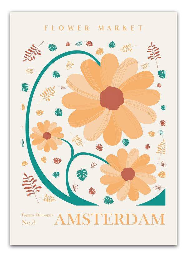 Flower Market Amsterdam No.3 Plakat