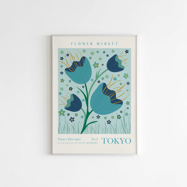 Oplev den fortryllende skønhed på Blomstermarkedet i Tokyo med vores Flower Market Tokyo No.2 plakat