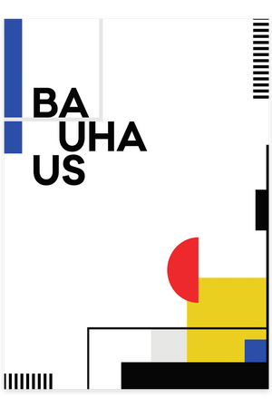 Geometri Bauhaus Plakat