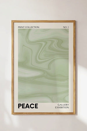 Grøn "Peace" Plakat