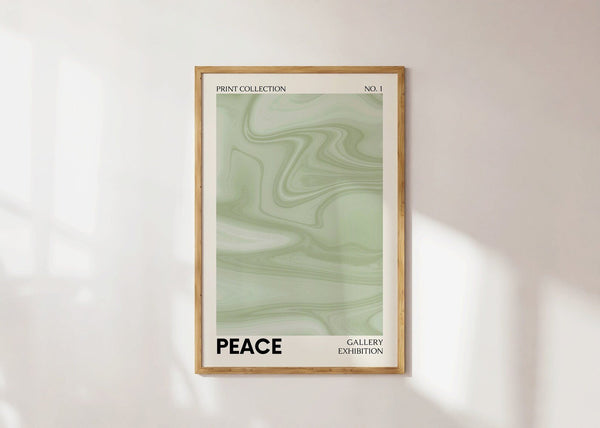 Grøn "Peace" Plakat