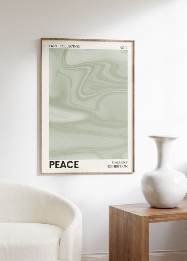 Grøn "Peace" Plakat