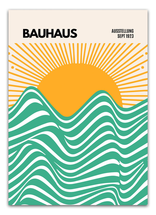 Gul Bauhaus Sunset Plakat