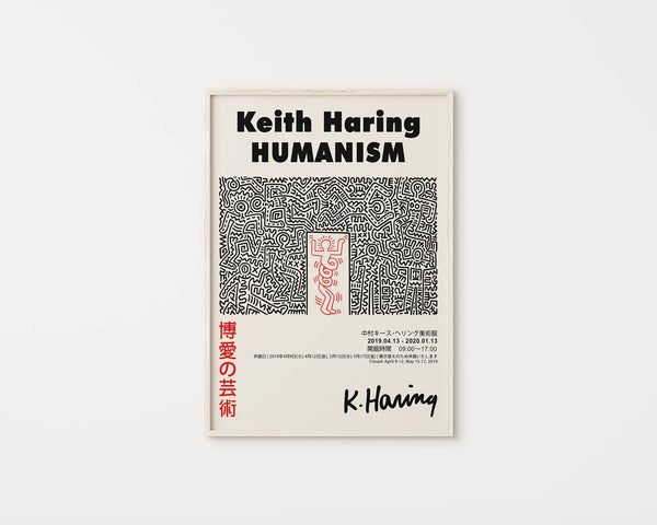 Humanism in Black - Keith Haring Plakat
