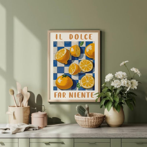 Italiensk "Il Dolce" Citron Plakat