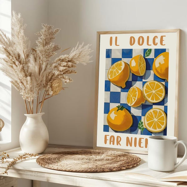 Italiensk "Il Dolce" Citron Plakat