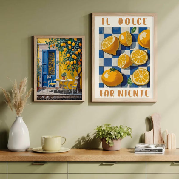 Italiensk "Il Dolce" Citron Plakat