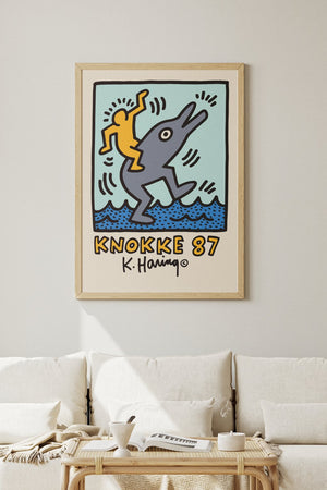 Knokke Dolphin - Keith Haring Plakat