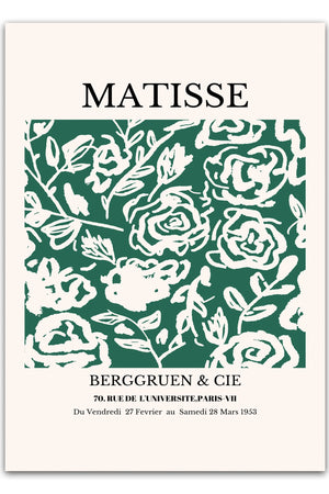 Matisse Grøn Rose Plakat