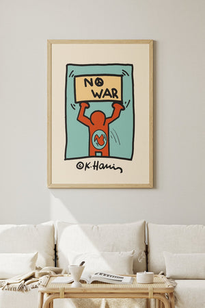 No War - Keith Haring Plakat | Kunstplakater til hjemmet