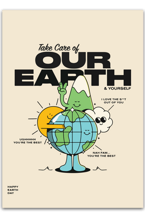 Take care of our earth Plakat