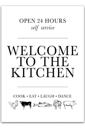 plakat-welcome-to-the-kitchen-hvid-plakat-342097